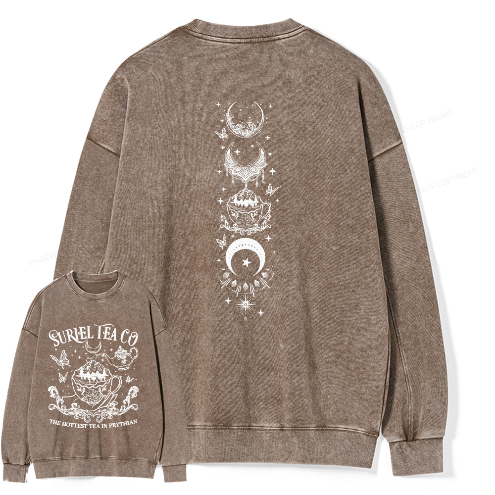 Pagewings Suriel Tea Co Unisex Washed Sweatshirt