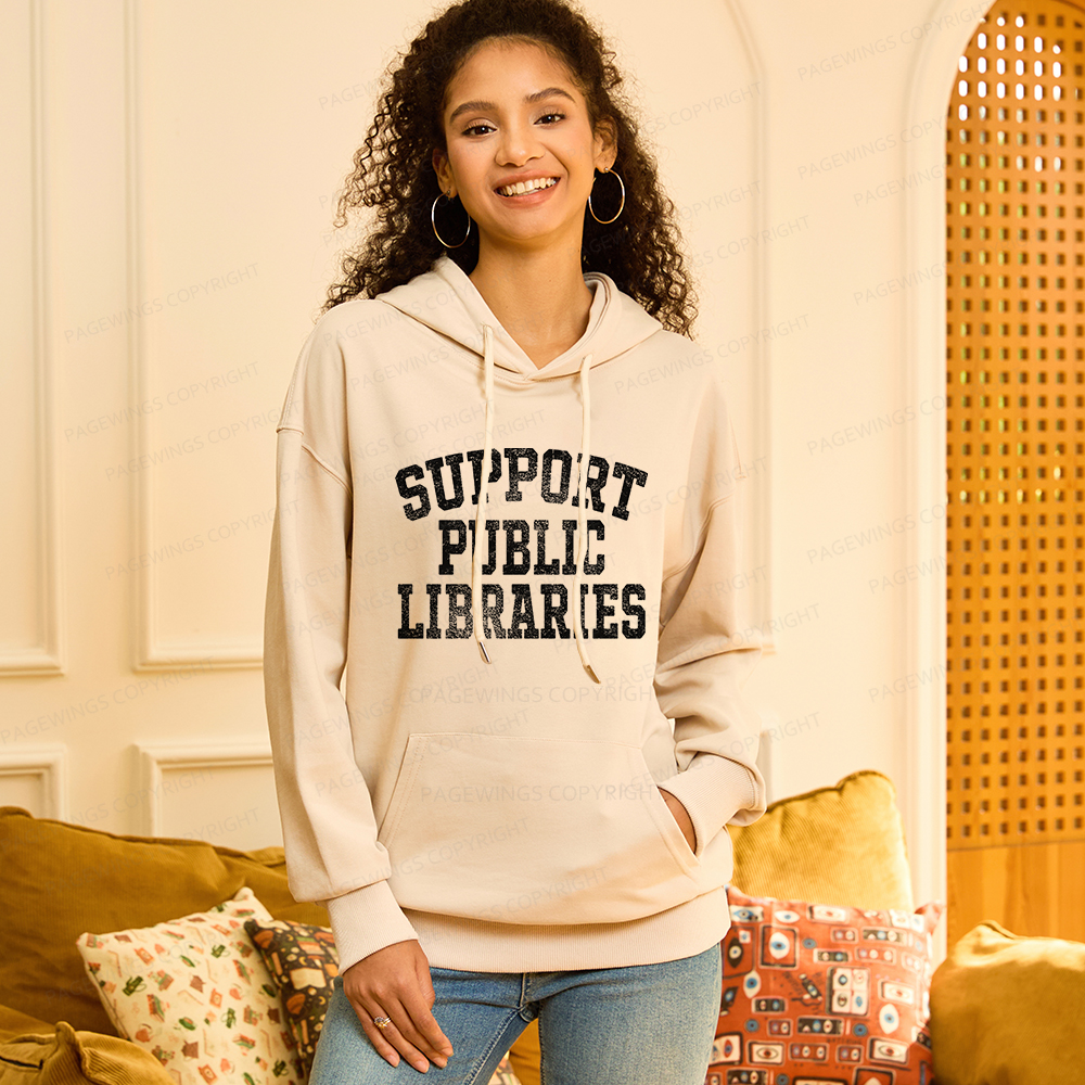 Pagewings Support Public Libraries Unisex Classic Hoodie