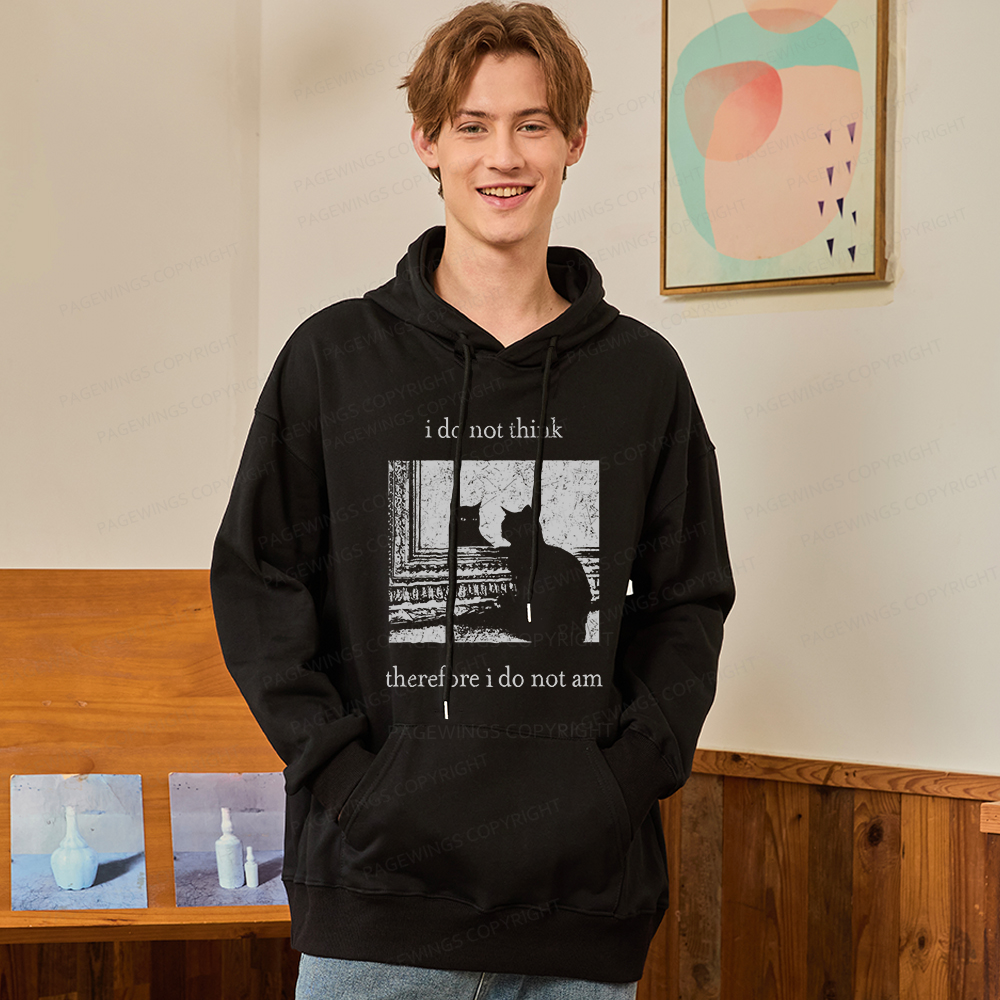 Pagewings I Do Not Think Therefore I Do Not Am Unisex Classic Hoodie
