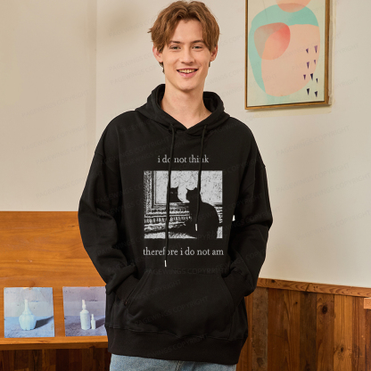 Pagewings I Do Not Think Therefore I Do Not Am Unisex Classic Hoodie