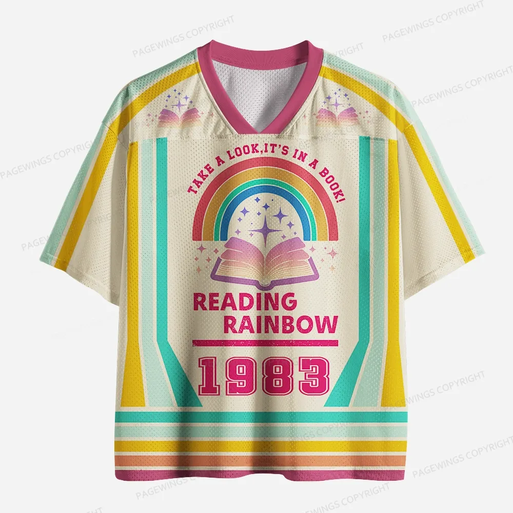 Pagewings Take A Look It's In A Book Unisex Mesh Jersey