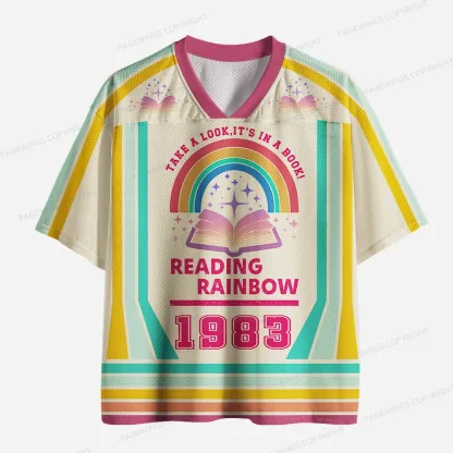 Pagewings Take A Look It's In A Book Unisex Mesh Jersey