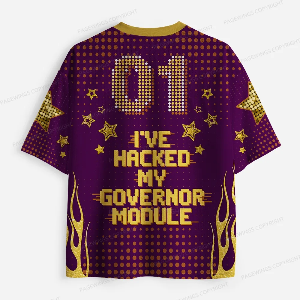 Pagewings I've Hacked My Governor Module Unisex Mesh Jersey