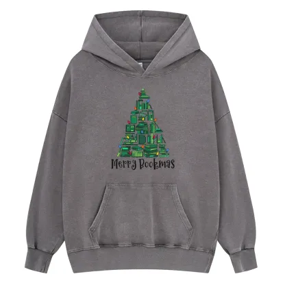 Pagewings Christmas Party Tee Unisex Washed Hoodie