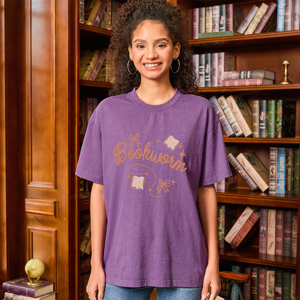 Pagewings Bookworm Unisex Washed T-shirt