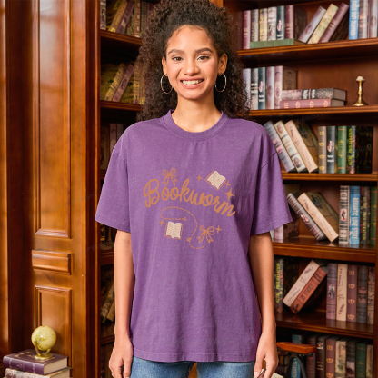 Pagewings Bookworm Unisex Washed T-shirt