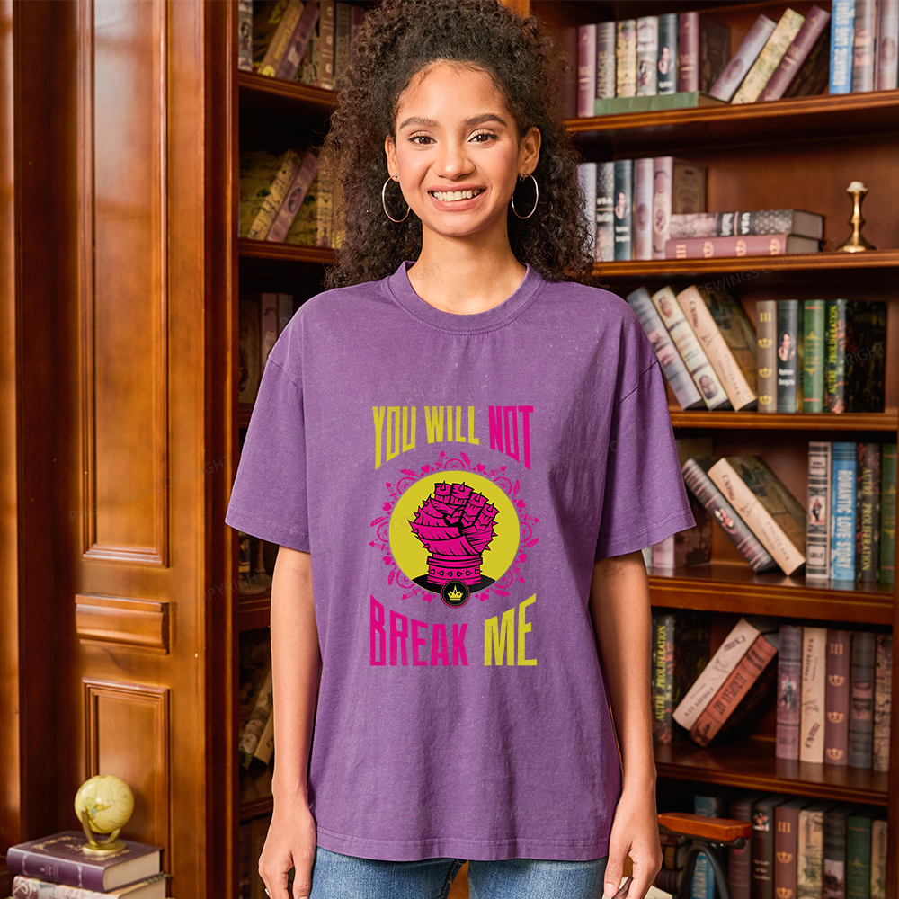 Pagewings You Will Not Break Me Unisex Washed T-shirt