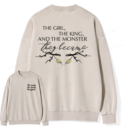 Pagewings Be Wary Be Clever Be Good Unisex Washed Sweatshirt