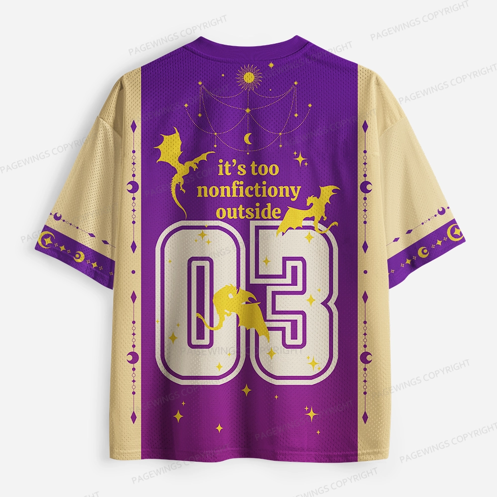 Pagewings It's Too Nonfictiony Outside Unisex Mesh Jersey