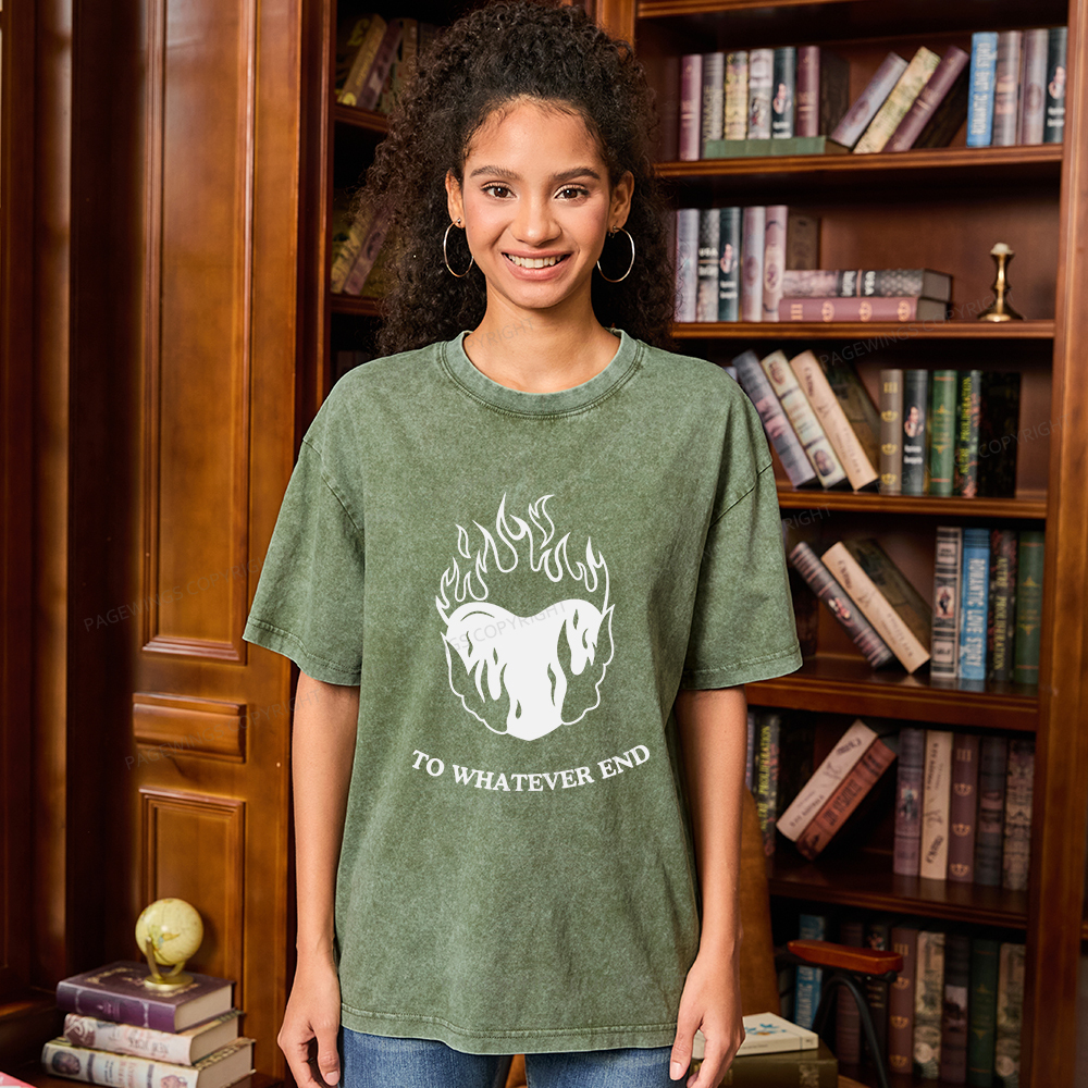 Pagewings Fireheart Unisex Washed T-shirt