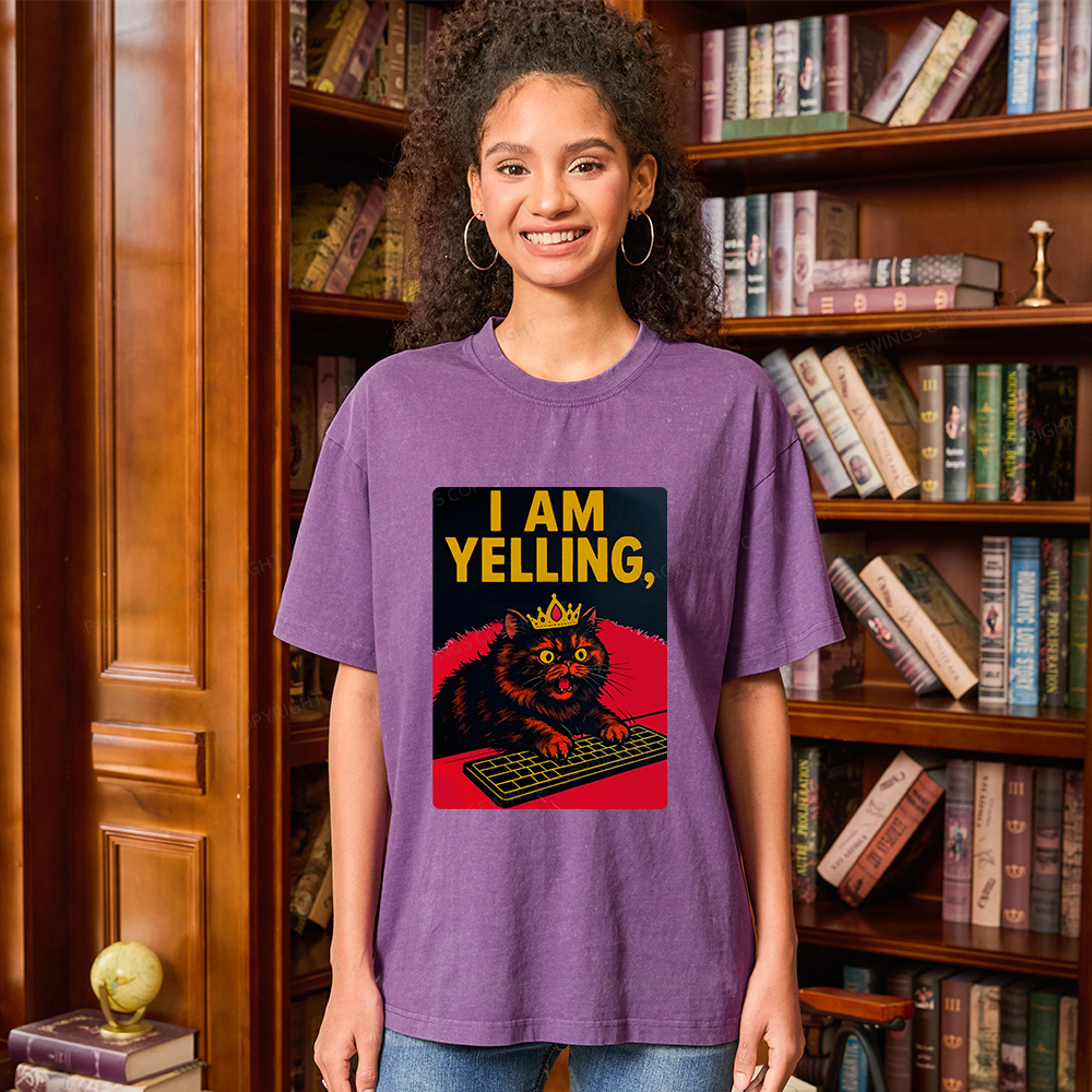 Pagewings I Am Yelling Unisex Washed T-shirt