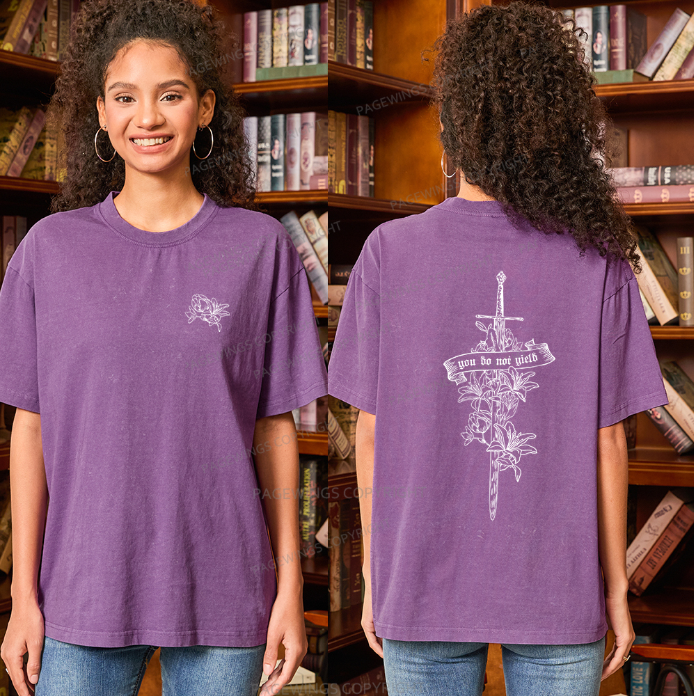 Pagewings You Do Not Yield Unisex Washed T-shirt