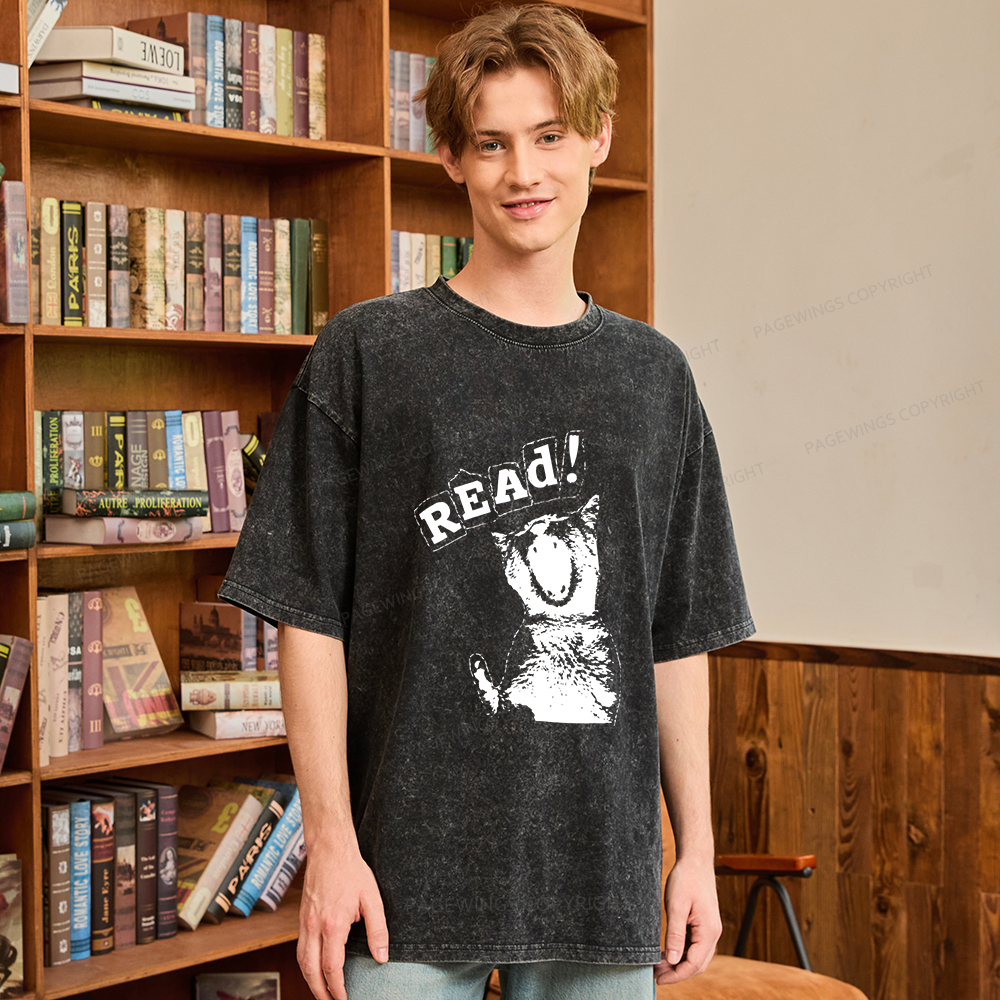 Pagewings Read Unisex Washed T-shirt