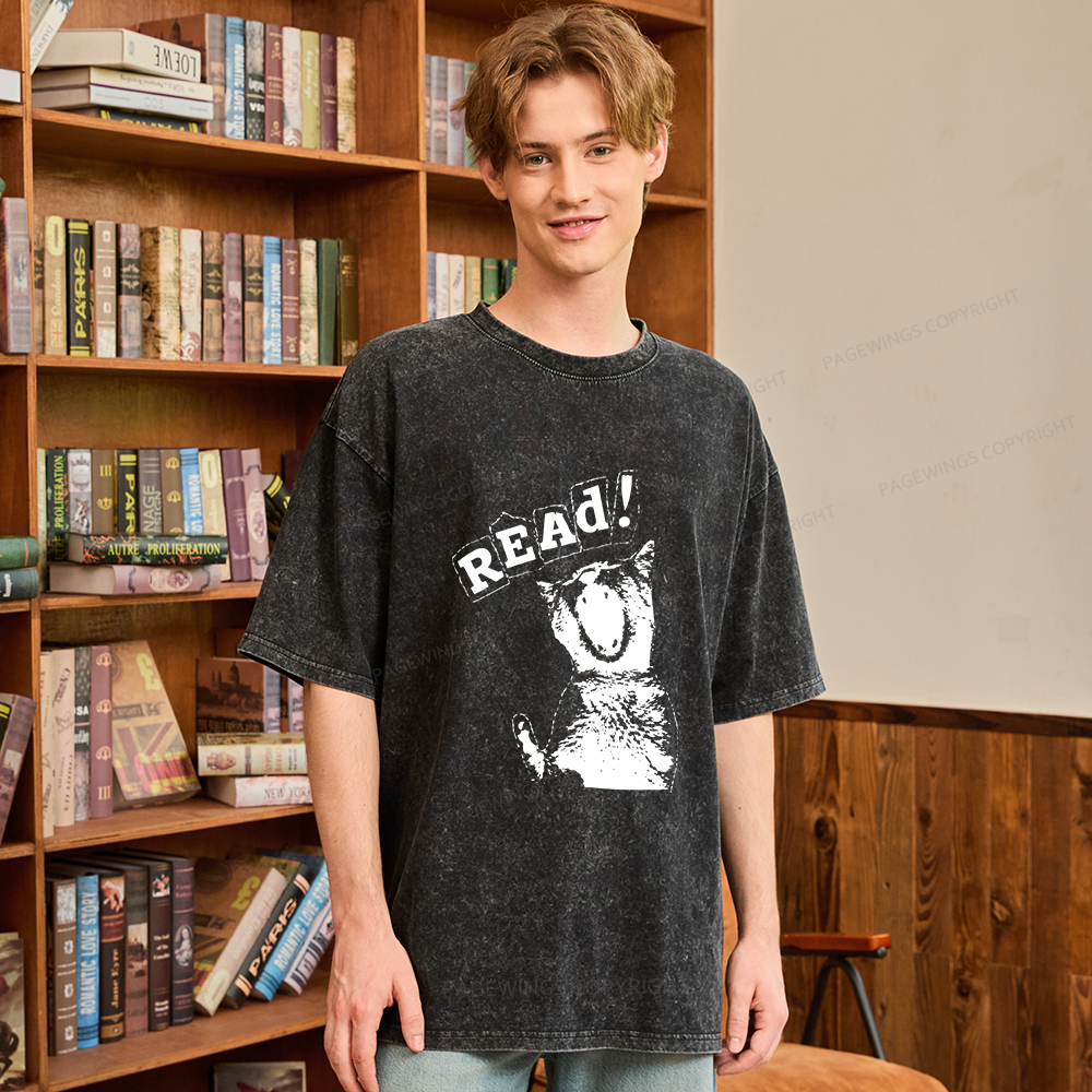 Pagewings Read Unisex Washed T-shirt