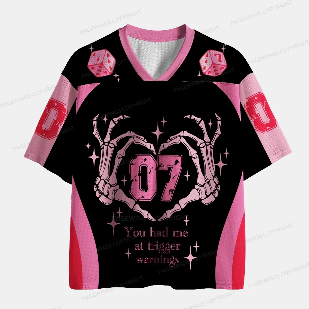 Pagewings You Had Me At Trigger Warnings Unisex Mesh Jersey