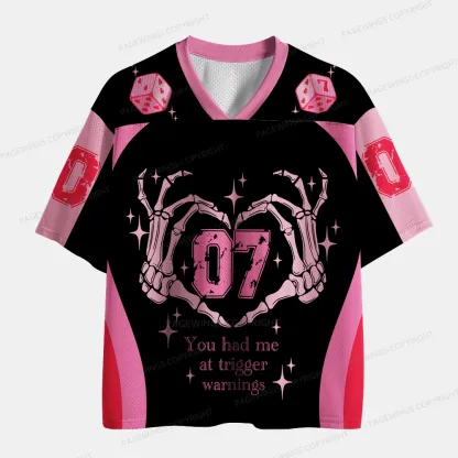 Pagewings You Had Me At Trigger Warnings Unisex Mesh Jersey