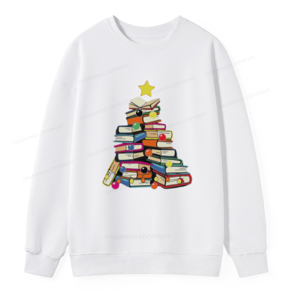 Pagewings Christmas Tree Bookworm Unisex Classic Sweatshirt