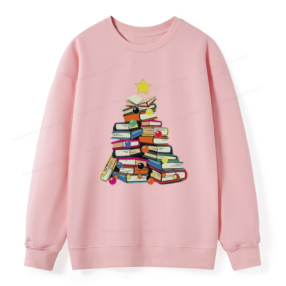 Pagewings Christmas Tree Bookworm Unisex Classic Sweatshirt