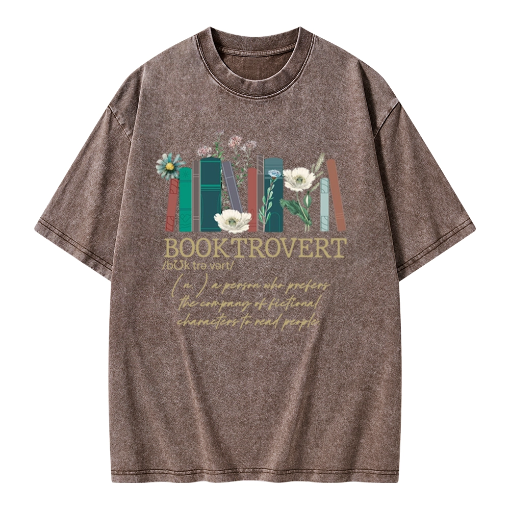 Pagewings Booktrovert Unisex Washed T-shirt