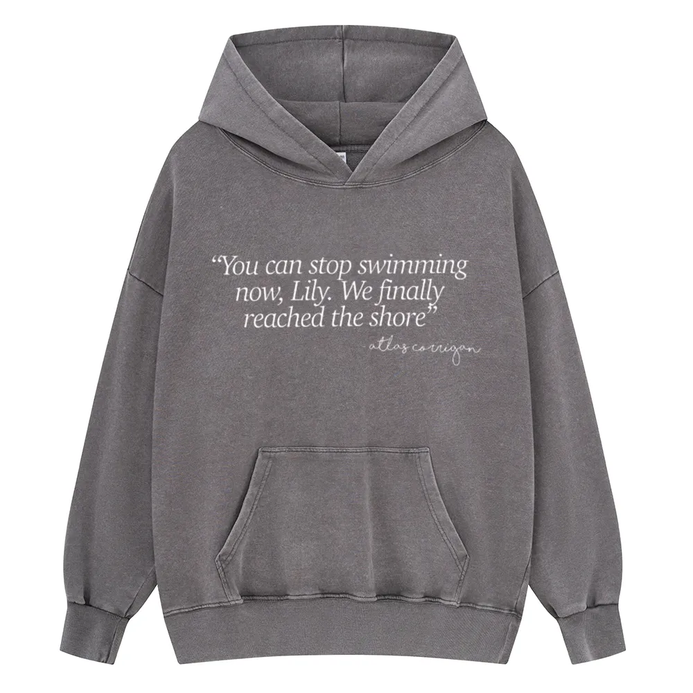 Pagewings It Ends With Us Unisex Washed Hoodie