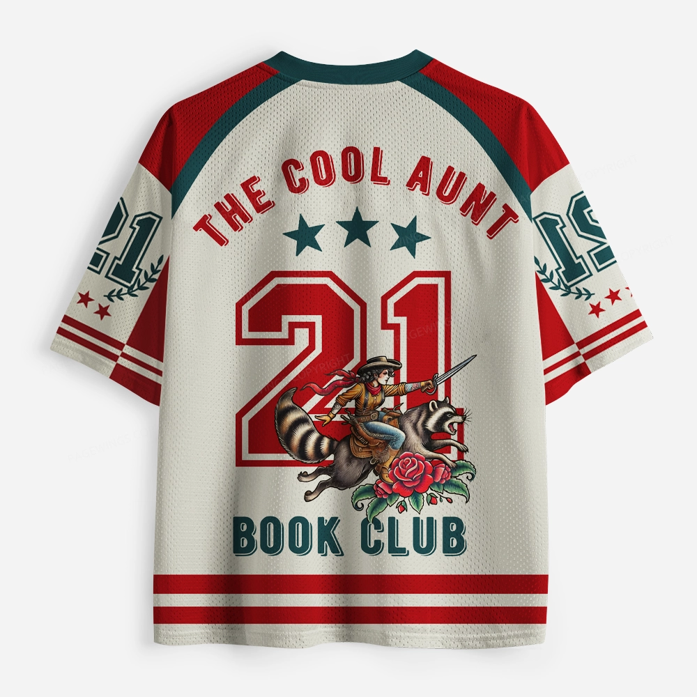 Pagewings Feral Aunts Book Club Unisex Mesh Jersey