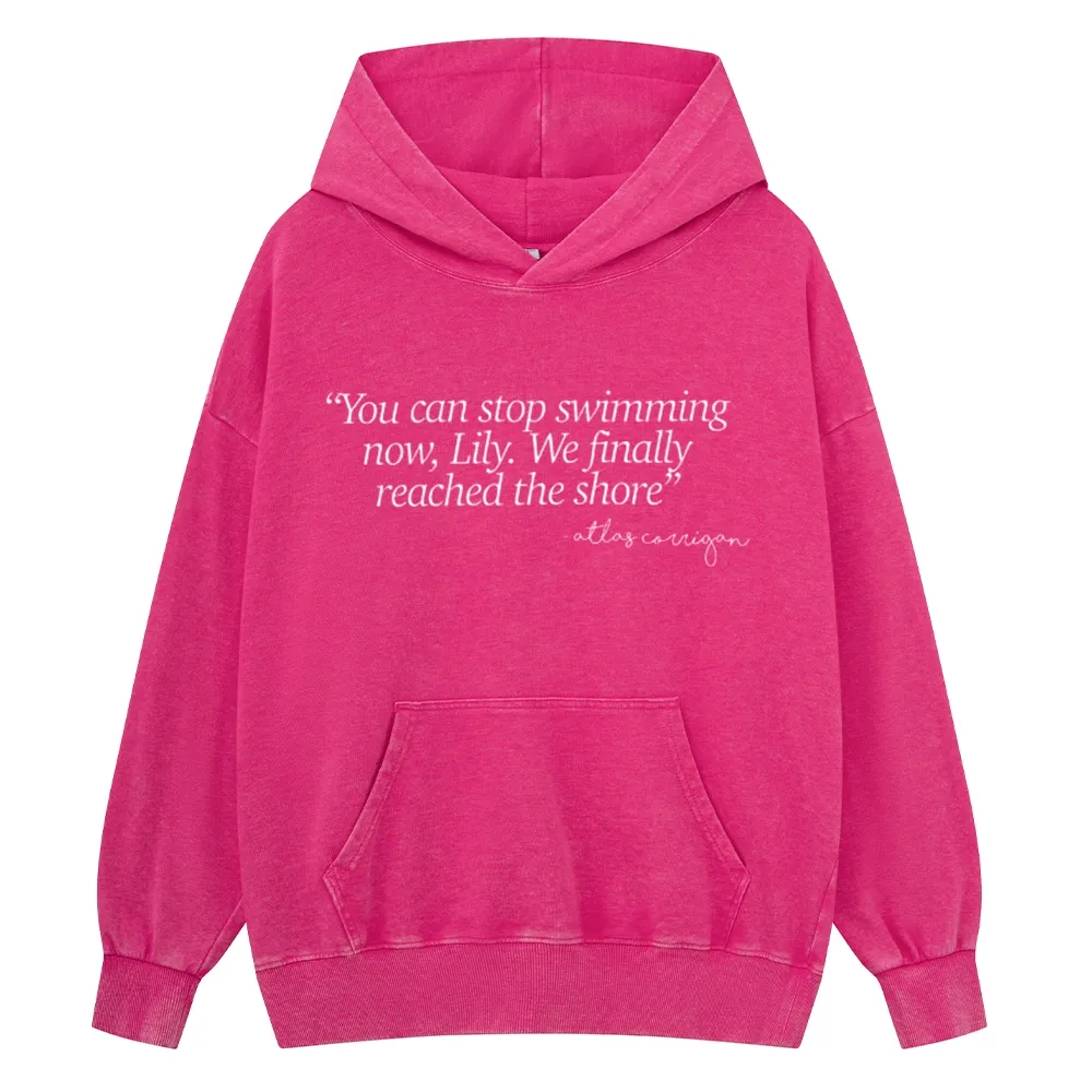 Pagewings It Ends With Us Unisex Washed Hoodie
