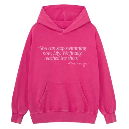Pagewings It Ends With Us Unisex Washed Hoodie