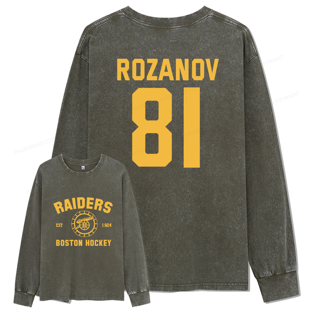 Pagewings Romance Novel Lover Unisex Washed Long Sleeve T-shirt 