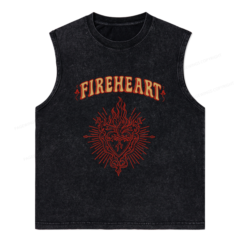 Pagewings Fireheart Unisex Washed Tank Top