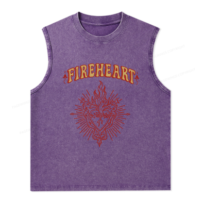 Pagewings Fireheart Unisex Washed Tank Top