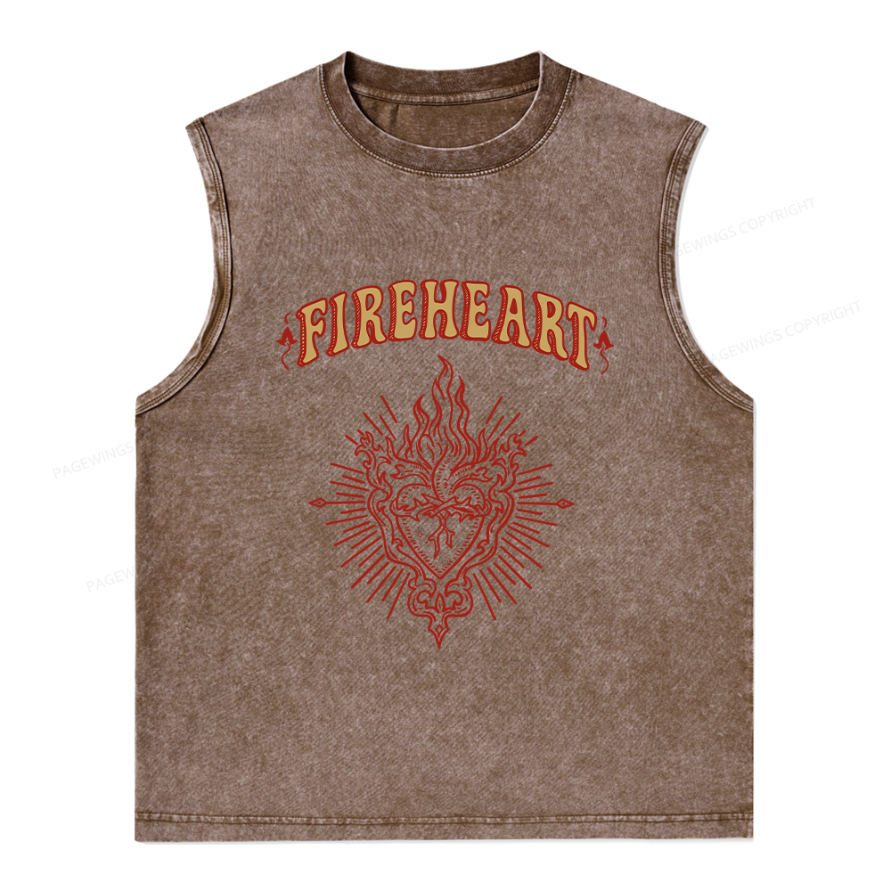 Pagewings Fireheart Unisex Washed Tank Top