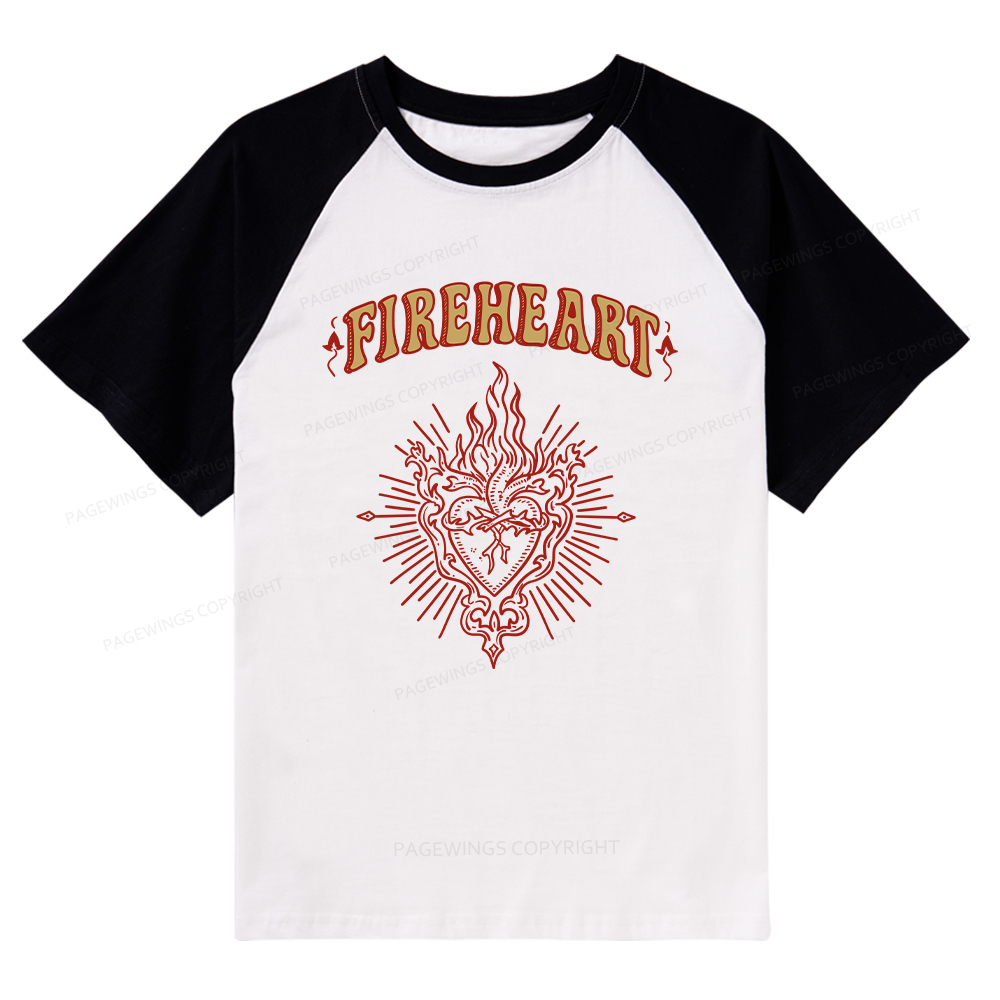 Pagewings Fireheart Raglan T-shirt