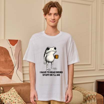 Pagewings I Have To Read Weird Stuff Or I'll Die Unisex Classic T-shirt