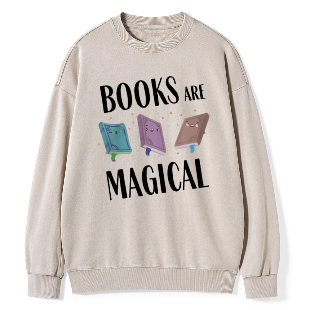 Pagewings Books Magical  Unisex Washed Sweatshirt