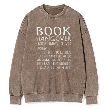 Pagewings Book Hangover Unisex Washed Sweatshirt