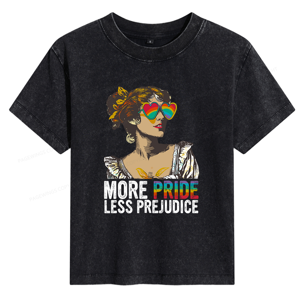 Pagewings More Pride Less Prejudice Women's Washed T-shirt