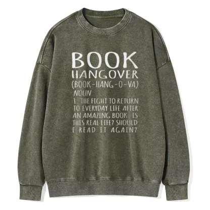 Pagewings Book Hangover Unisex Washed Sweatshirt