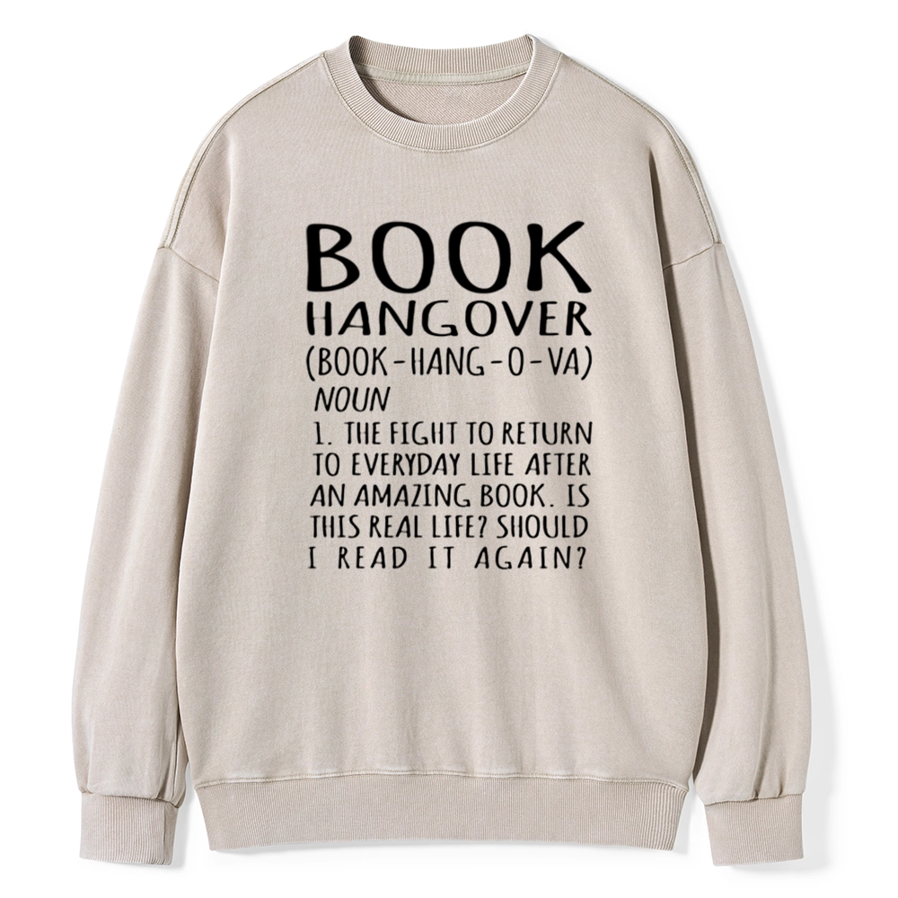 Pagewings Book Hangover Unisex Washed Sweatshirt