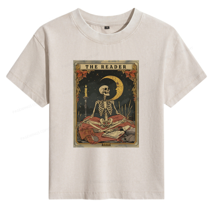Pagewings The Reader Tarot Card Women's Washed T-shirt