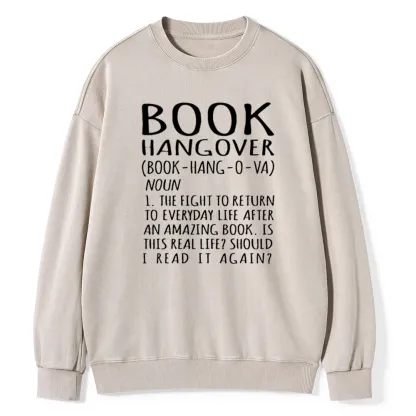 Pagewings Book Hangover Unisex Washed Sweatshirt