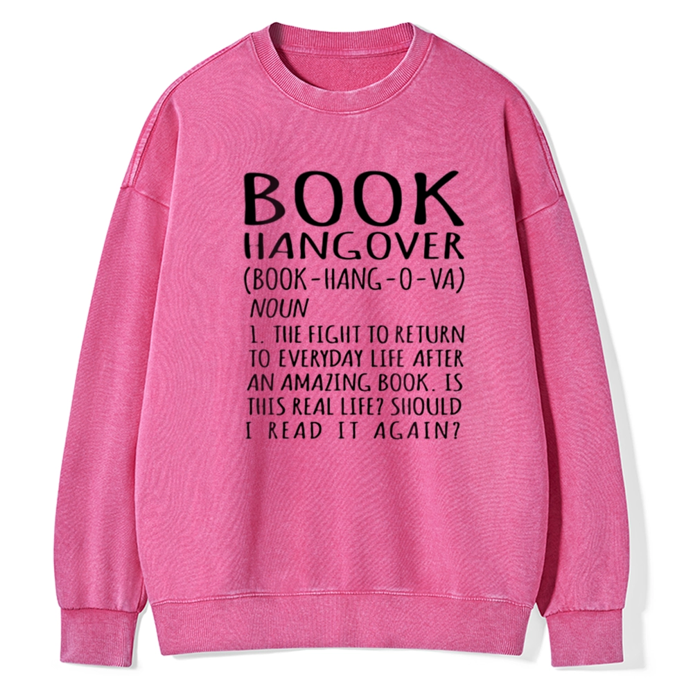 Pagewings Book Hangover Unisex Washed Sweatshirt