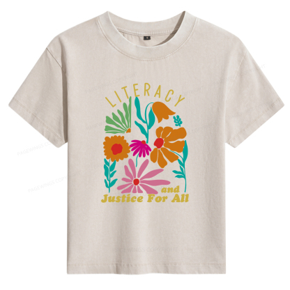 Pagewings Literacy And Justice Women's Washed T-shirt