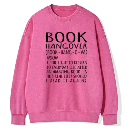 Pagewings Book Hangover Unisex Washed Sweatshirt