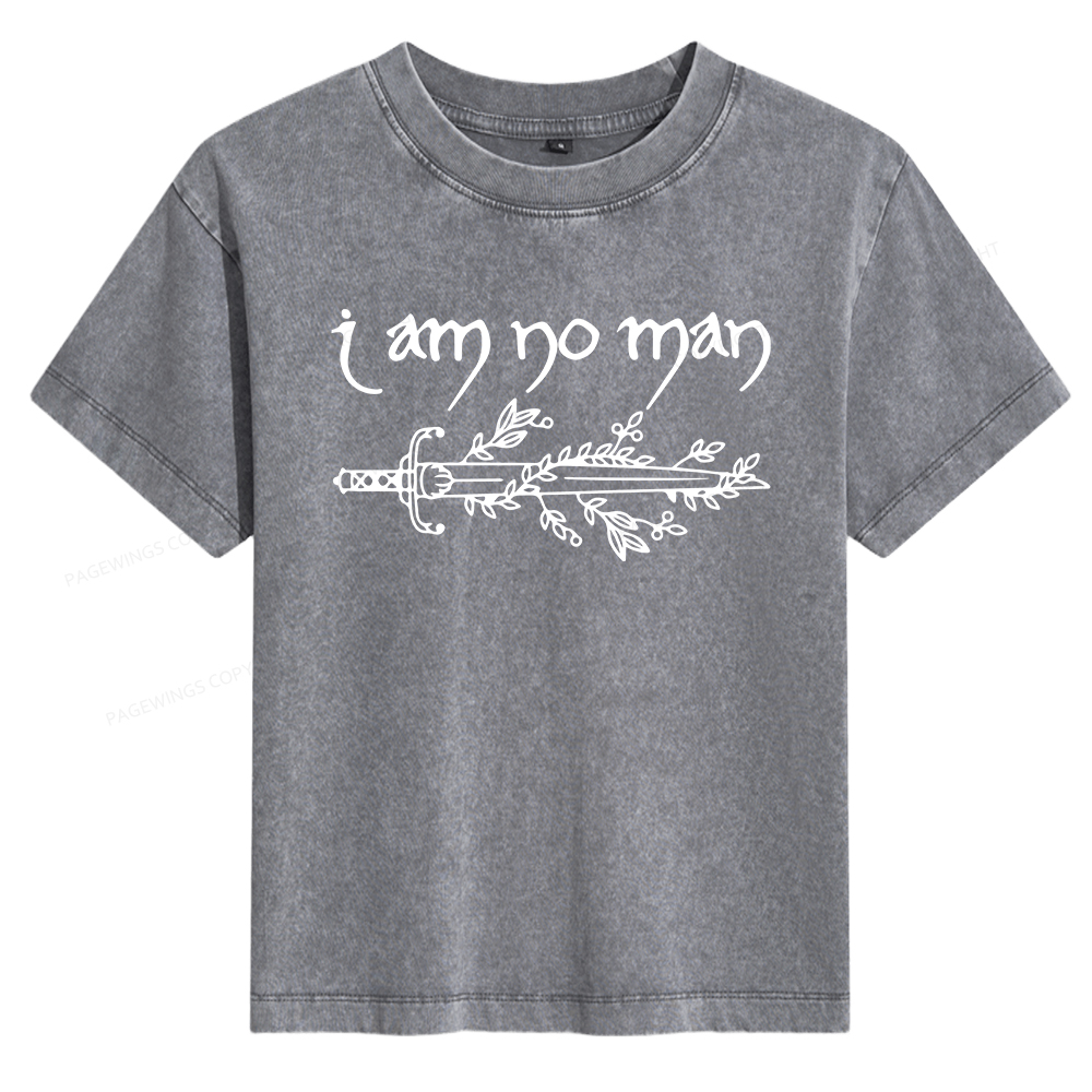 Pagewings I Am No Man Women's Washed T-shirt