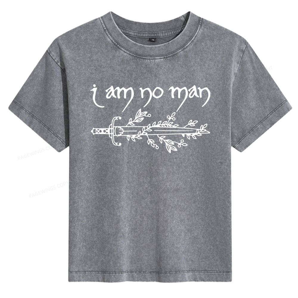 Pagewings I Am No Man Women's Washed T-shirt