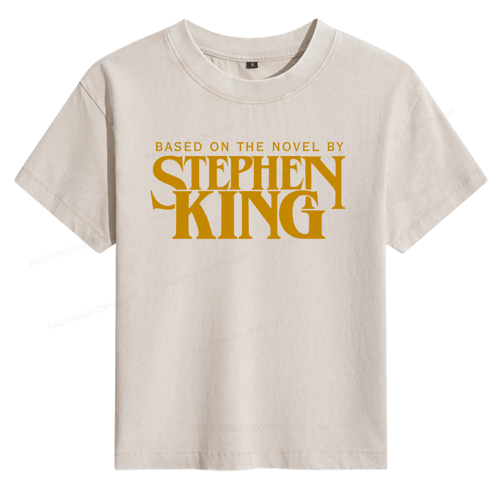 Pagewings Based On A Novel By Horror Writer Women's Washed T-shirt