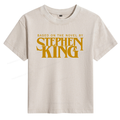 Pagewings Based On A Novel By Horror Writer Women's Washed T-shirt