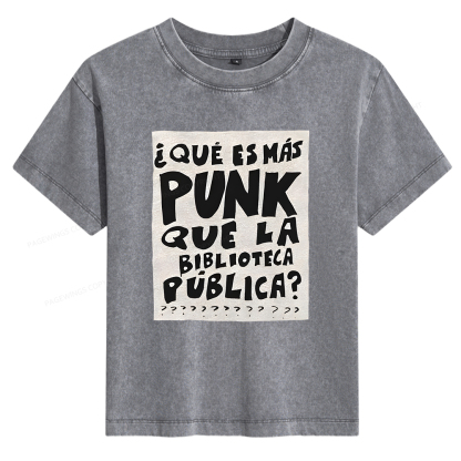 Pagewings What's More Punk Than The Public Library Women's Washed T-shirt