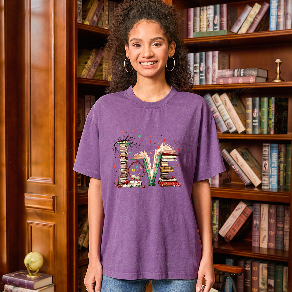 Pagewings Book Lover Unisex Washed T-shirt