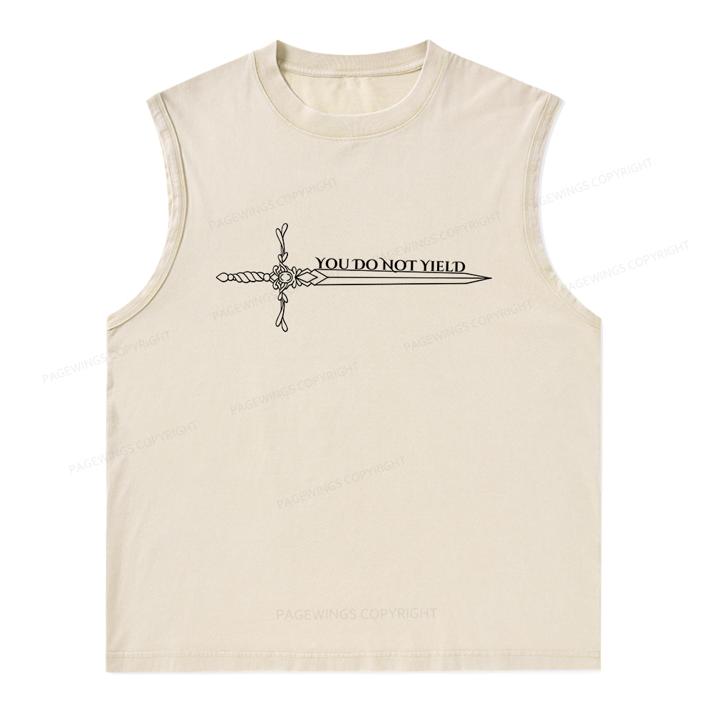 Pagewings You Do Not Yield Unisex Washed Tank Top